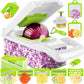 Vegetable Chopper & Spiralizer - Food Chopper with Container | Fruit Slicer, Kitchen Gadget | Dice, Slice, Shred Veggies/Fruits | Perfect for Salads（17-in-1green）