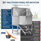 50" Stainless Steel Professional Dog Washing Station - Pet Bathing Tub w/Non-Slip Stairs | Slip-Resistant Floor Grate | for Large/Medium/Small Dogs