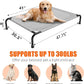 Simple Trending Raised Dog Bed for Large Dogs, Waterproof XL Dog Cot, Outdoor Cooling Elevated Pet Bed Load 200lb, 47.75" x 30.5", Grey