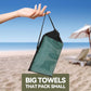 Microfiber Beach Towel-Perfect for Travel, Sports, Camping, Swimming, Yoga, Gym- Quick Dry, Sand Free, Compact, Lightweight, Absorbent (Mint,Medium(130x70cm, 51x27”))
