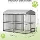 8x4x6 FT Outdoor Dog Kennel,Heavy-Duty Enclosures Outside with UV-Resistant Waterproof Roof Cover and Lock,for Medium and Large Dogs,Easy Assembly
