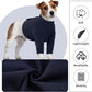 IDOMIK Dog Recovery Suit, Dog Surgery Recovery Suit Front Legs, Comfy Joint Leg Sleeves After Surgery, Elbow Braces Protector for Leg Injuries & Joint Pain, Cone Collar Alternatives,Navy,M