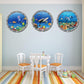Ocean Animals World Under Sea Decor Includ Sea Turtles Dolphins Fishes 3 Pcs Removable 3D Peel and Stick Vinyl Stickers for Bathroom,Wall Decor,Wall Stickers,Bedroom,Furniture