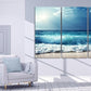 Nature Wall Art Prints - Ocean Forest Mountain Lake Canvas Landscapes - Small to Extra Large Living Room Bedroom Kitchen Bathroom Décor (Summer Ocean Beach, 55L" x 83W"- 3 Panels)