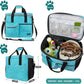 PetAmi Travel Bag Organizer - Dog & Cat Diaper Bag with Food Container and Bowls, Perfect for Weekend Camping (Sea Blue, Large)