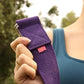 Adaptive Yoga Strap, Stretching Strap, 2 Inches Wide, 100% Naturally Soft Cotton, Steel D-Rings, Includes Natural Cotton Drawstring Storage Pouch and Instructional E-Book