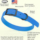 Dogline Biothane Waterproof Dog Collar Strong Coated Nylon Webbing with Black Hardware Odor- Proof for Easy Care Easy to Clean High Performance Fits Small Medium or Large Dogs, Cerulean Blue