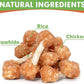 MON2SUN Dog Treats, 16oz Mini Rawhide Chews, Chicken Dumbbells with Rice for Small Dogs & Toy Breed, Crunchy and Healthy (2.5 Inch 30 Count)