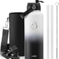 BUZIO Insulated Water Bottle with Straw Lid and Flex Cap, 40oz Modern Double Vacuum Stainless Steel Water Flask, Cold for 48 Hrs Hot for 24 Hrs Simple Thermo Canteen Mug, White and Black
