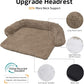 GGIB Calming Dog Bed Fluffy Plush Dog Mat for Furniture Protector with Removable Washable Cover for Large Medium Small Dogs and Cats (Extra Extra Large, Camel)