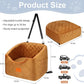 Dog Car Seat for Small Dogs, Memory Foam Booster Dog Seat for Dogs up to 35 lbs, Elevated Pet Car Seat with Washable Removable Cover, Storage Pockets