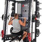 Altas Strength Home Gym Equipment Smith Machine with Pulley System Gym Squat Rack Pull Up Bar Upper Body Strength Training Leg Developer Light Commercial Fitness Equipment Included Accessories 3000Y