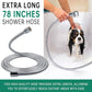 3 Mode Dog Shower Attachment, High Pressure Handheld Sprayer with ON/OFF Switch, G1/2" Metal Shower Diverter, 78 Inches Stainless Steel Hose, No Drill Hook, for Indoor Pet Bathing and Washing