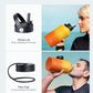 BUZIO 64oz Water Bottle, (Cold for 48 Hrs) Triple Wall Insulated Stainless Steel Leakproof Half gallon Jug/Flask with Straw Lid and Carry Bag for Sports Hiking, Camping, Yellow Orange