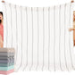 Oversized Turkish Beach Towel Blanket XXL Cotton Sandproof Towels Boho Woven Extra Large Big Sand Free Giant Throw Thick Blankets Huge Quilt XL Picnic Camping Necessities Cloud For Adult Gifts White