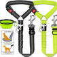 3 Piece Set Dog Seat Belt Retractable Dog Car Seatbelts Adjustable Pet Seat Belt for Vehicle Headrest Restraint Adjustable Heavy Duty & Elastic & Durable Car Harness for Dogs
