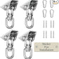 Heavy Duty Swing Hangers for Wooden Sets 2000 LB Capacity Hammock Hanger 360 Swivel Stainless Steel Swing Hardware Accessories 2 Packs for Porch Playground Yoga Heavy Bag