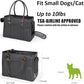 Fashion Pet Carrier Dog Purse Cat Bag Soft-Sided Carriers Travel Airline Approved, Stylish Leather Tote Handbag for Small Animal Puppy Kitten (Black)