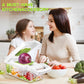 Vegetable Chopper & Spiralizer - Food Chopper with Container | Fruit Slicer, Kitchen Gadget | Dice, Slice, Shred Veggies/Fruits | Perfect for Salads（17-in-1green）