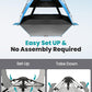 OutdoorMaster Beach Tent with Blackout Shelter Technology, Portable Beach Shade Sun Shelter Canopy for 4-6 Person with UPF 50+ UV Protection, Easy Setup Pop Up Tent Family Size