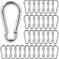 MIVIDE 100 Pack M4 x 1.57 Inch Carabiner Clips Spring Snap Hook, 304 Stainless Steel Heavy Duty Snap Hooks Carabiner Quick Link Clip for Camping Hiking Traveling Outdoor Swing Gym, 110Lbs Capacity