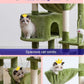 Cat Tree, Cat Tower for Large Cats with 2 Big Platforms, 2 Baskets, condo and Toys, 63" Cat Scratching Posts for Indoor Cats, Green GCT020GR