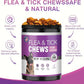 Dog Flea and Tick Treatment Chewable 200 Treatment Chews Natural Soft Chew Fleas Ticks Treatment Dog Oral Chewables Support Supplement Pest Defense Breeds and Ages Dogs Chicken Flavor