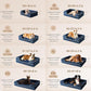 EHEYCIGA Orthopedic Dog Bed for Small Dogs, Waterproof Memory Foam Small Dog Beds with Sides, Non-Slip Bottom and Egg-Crate Foam Medium Pet Couch Bed with Washable Removable Cover, Navy