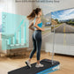 WELLFIT Auto Incline Folding Treadmill - 10% Incline Desk Walking Pad Treadmill with Handlebar, 400 lbs Heavy-Duty Capacity, Space-Saving Quiet Under-Desk Design for Home Office, Seniors & Fitness