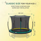 SkyBound 14 FT 12 FT 10FT 8FT 6FT Springless Trampoline for Kids and Adults - Recreational Trampolines with AntiRust Coating - Bungee Cords Outdoor Trampoline for Kids - No-Gap Design Zipper System