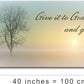 Lasdel Canvas Wall Art of Misty Sunset & Tree Plant Picture For Bedroom Home Above Bed, White Country Wood Sign For Bathroom, Give It To God & Go to Sleep Artwork Decor, Inner Frame 20x40 Inches