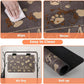 Pet Feeding Mat-Absorbent Pet Placemat for Food and Water Bowl, with Waterproof Rubber Backing, Quick Dry Water Dispenser Mat for Dog and Cat (12"x20", Brown)