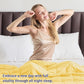 yescool Weighted Blanket for Adults (25 lbs, 60" x 80", Yellow) Cooling Heavy Blanket for Sleeping Perfect for 240-260 lbs, Queen Size Breathable Blanket with Premium Glass Bead, Machine Washable