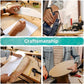 XCMAN Surf Balance Board Trainer with Roller Wooden Exercise Balancing Stability Trainer - Non Slip Surface for Adults Kids|Balance Board for Surfing,Snowboarding,Skateboarding,Hockey,Yoga Training