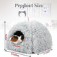 YUEPET Guinea Pig Bed Plush Calming Hideout, Warm Rabbit Hide for Hamsters Hedgehogs Ferrets Dwarf Rabbits and Other Small Animals(Grey)