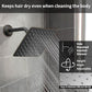Oil Rubbed Bronze Shower System Set Temperature Display Push Button Shower Faucet with 12 inch and 8 inch Wall Mount Full Body Shower Head and Handheld Shower