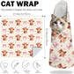 27.6" Cat Grooming Wrap, Self Adhesive Cat Wrap for Cutting Nails, Anti-Escape Calming Cat Swaddle Wrap for Medicine Ear Cleaning, Cow Anti-Scratch Cats Burrito Restraint Blanket, Practical Pet Tool