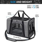 Pet Carrier for Medium Large Cats and Dogs, Dog Carrier Travel Bag with Adequate Ventilation, 5 Mesh Windows, 3 Entrance, Locking Safety Zippers, Padded Shoulder and Carrying Strap, Large