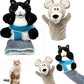 Mouse and Cat Wrestling Toy Puppet, Wrestler Play Doll Glove, Animal Arm Hand Funny Interactive Mice Cat Toy for Pet Lovers