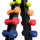 Neoprene Workout Dumbbell set with Rack 2.00MM - Non Slip, Anti Roll & Hex Shape - Fitness Dumbbells Combo, Space Saving Ideal for Home and Gym training