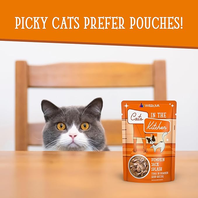 Weruva Cats in the Kitchen, Pantry Party Pouch Variety Pack in Gravy Cat Food, 3oz Pouch (Pack of 12)