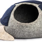 Luxurious Eco-Friendly Merino Wool Cat Cave Bed Sloth - Foldable Hideaway Pod for Indoor Cats - Premium Felt Kitten Beds - Covered Cat House for Ultimate Cozy Comfort by Woolygon
