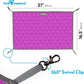 Paw Inspired Hanging Fleece Hammock for Ferrets, Rats, Chinchillas, Sugar Gliders, Small Pets | Hideout Toy for Guinea Pigs, Hamsters | Swivel Clips for Small Animal Cages (Gray/Pink)