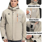 Men's Winter Jacket Waterproof Ski Snow Coat Windproof Snowboard Hooded Raincoats with Warm Graphene lining