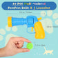 Low Noise Interactive Cat Ball Launcher Gun, 1 Noise-Reduced Launcher (New Upgraded), 20 Pcs Colorful Silent Plush Pom Pom Balls (1.2 inches), with 4 Pcs Cat Spring Toy