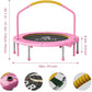 CLORIS 38in/48in Folding Trampoline - Max Load 220lbs / 450lbs Mini Trampoline Rebounder Trampoline for Adults with Adjustable Foam Handle, with safty Padded Cover Best Gift for Kids/Adult