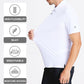 Esabel.C Jacquard Golf Shirts for Men Moisture Wicking Short Sleeve Performance Dry Fit Active Mens Polo Shirts