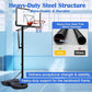 Portable Basketball Hoop with Stable Base, Basketball Hoop Goal System for Teens Adults, Heavy-Duty Steel, Adjustable Height, Easy to Move, Outdoor & Indoor Use