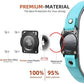 AirTag Dog Collar - Leather Dog Collar with Air Tag Holder | IPX8 Waterproof, Reflective, High - End, Adjustable Soft Padded | Dog GPS Tracker Collars Fit for Medium Large Dogs (Light Blue, M)