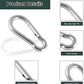 M6 Spring Snap Hook Carabiners, Carabiner Clip, Heavy Duty Galvanized Steel Spring Clip, Quick Link Key Chain for Swing Hammock Gym Outdoor, Holding Capacity